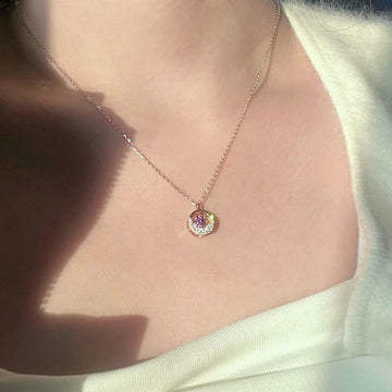 Pulse Heart Mobius Diamond Necklace